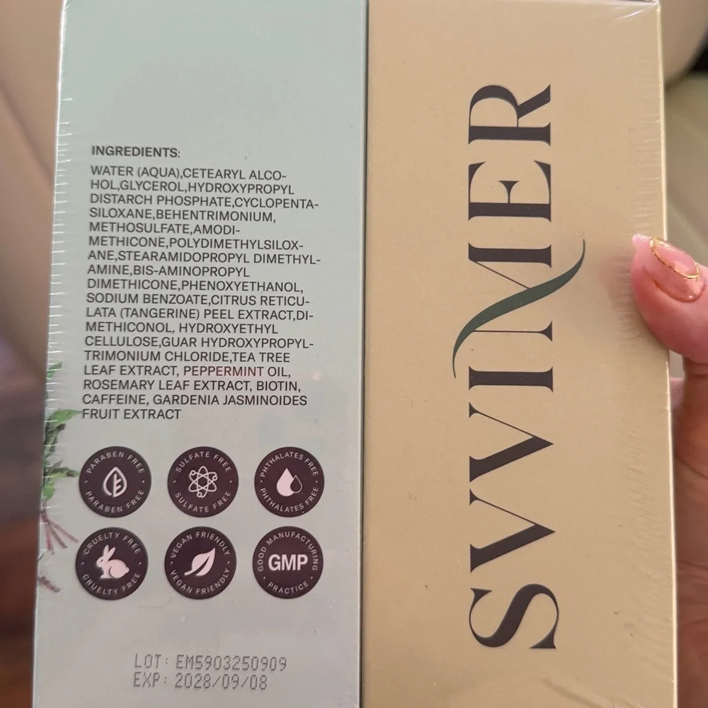 SVVIMER Rosemary Shampoo Conditioner - Pale Yellow & Mint Green Pack